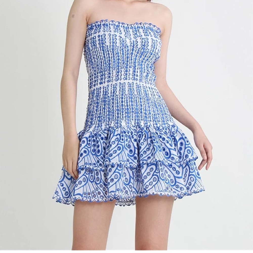 Blue Strapless Dress